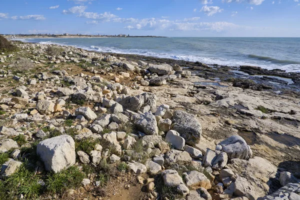 Italia Sicilia Marina Modica Provincia Ragusa Mar Mediterráneo Vista Costa — Foto de Stock