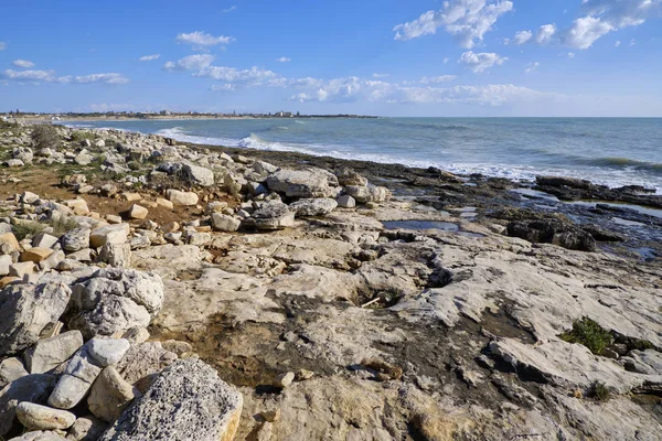 Italia Sicilia Marina Modica Provincia Ragusa Mar Mediterráneo Vista Costa —  Fotos de Stock