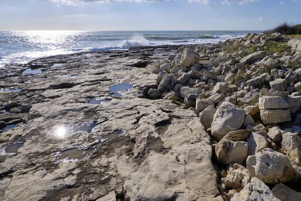 Italia Sicilia Marina Modica Provincia Ragusa Mar Mediterráneo Vista Costa — Foto de Stock