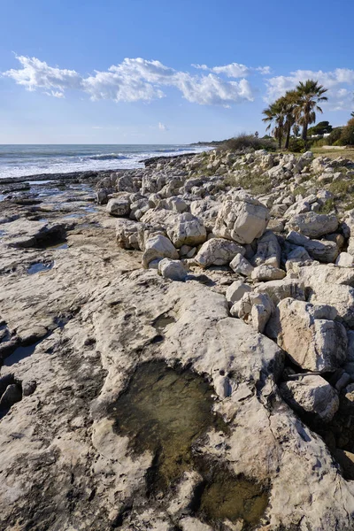 Italia Sicilia Marina Modica Provincia Ragusa Mar Mediterráneo Vista Costa — Foto de Stock