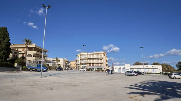Włochy Sycylia Marina Modica Prowincja Ragusa Stycznia 2019 Centralny Plac — Zdjęcie stockowe