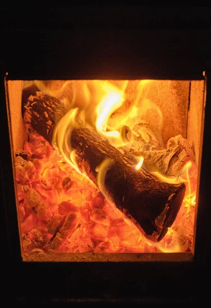 Firewood Burning Stove — Stock Photo, Image