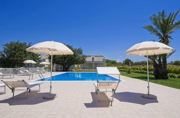 Italy Sicily Santacroce Camerina Ragusa Province Countryside House Garden Swimming — Stock Photo, Image