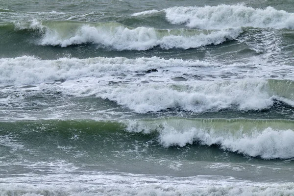 Italia Sicilia Canal Mar Mediterráneo Agitado Invierno — Foto de Stock