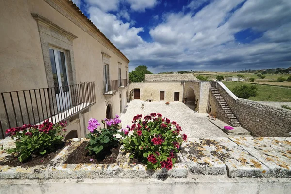 Italy Sicily Ragusa Province Countryside May 2018 Elegant Private Farm — Stock Photo, Image