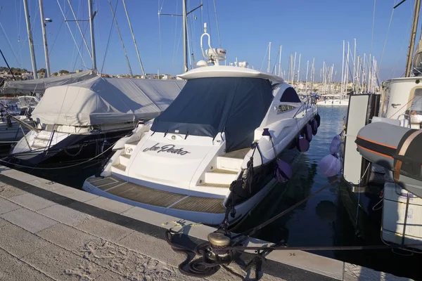 Italia Sicilia Mar Mediterraneo Marina Ragusa Febbraio 2019 Yacht Lusso — Foto Stock