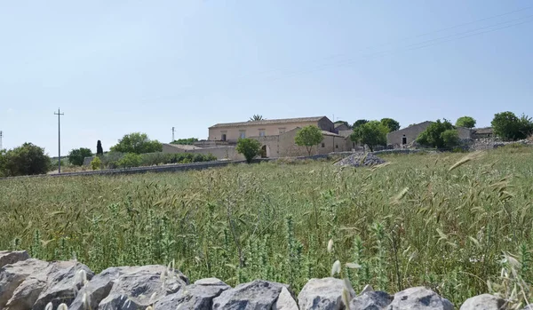 Italia Sicilia Provincia Ragusa Campo Elegante Casa Campo Privada —  Fotos de Stock