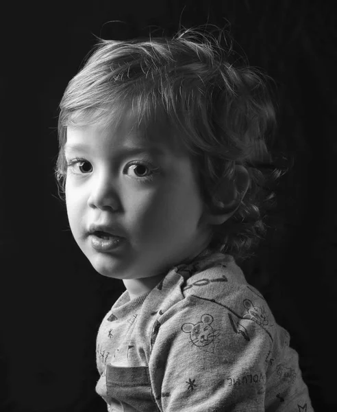 Однокомнатный Портрет Двухлетнего Мальчика — стоковое фото