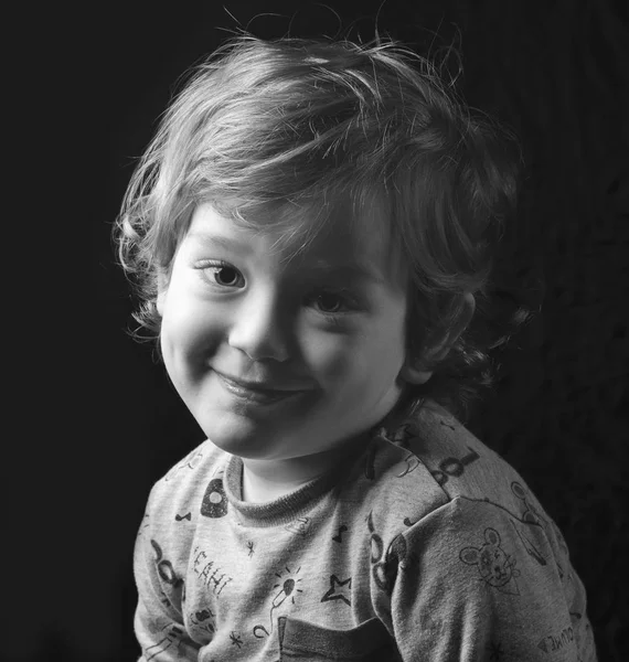 Anos Idade Masculino Criança Estúdio Retrato — Fotografia de Stock