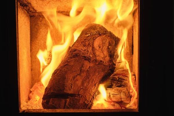 Brennholz Ofen Verbrennen — Stockfoto
