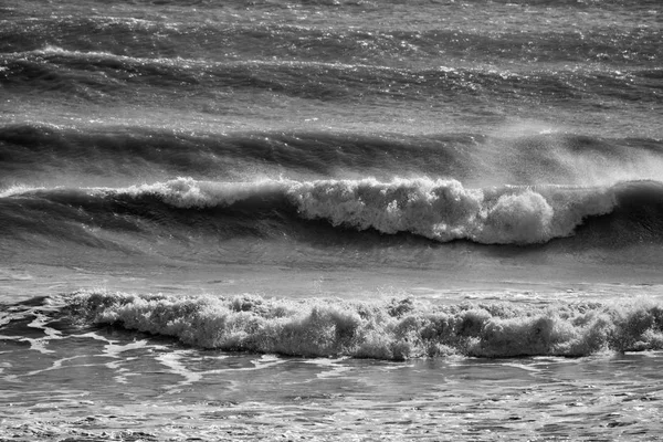 Italia Sicilia Canale Mare Mediterraneo Mosso Inverno — Foto Stock