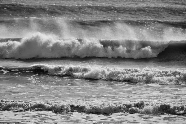 Italie Manche Sicile Mer Méditerranée Agitée Hiver — Photo