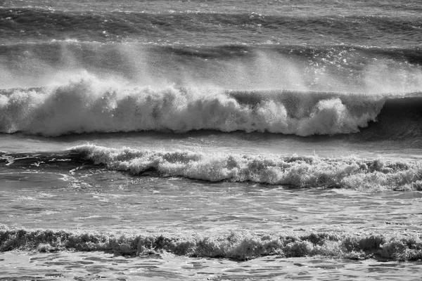 Italia Sicilia Canale Mare Mediterraneo Mosso Inverno — Foto Stock