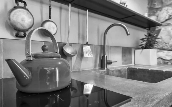 Italien Sizilien Provinz Ragusa Land Elegantes Privathaus Boiler Auf Dem — Stockfoto