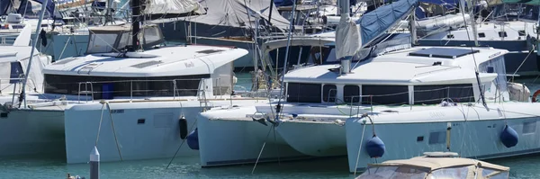 Italien Sizilien Mittelmeer Marina Ragusa März 2019 Segelboote Hafen Leitartikel — Stockfoto
