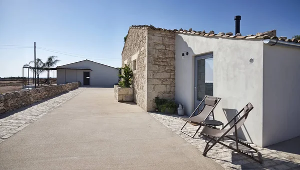 Italy Sicily Ragusa Province Countryside August 2015 Private Stone House — Stock Photo, Image