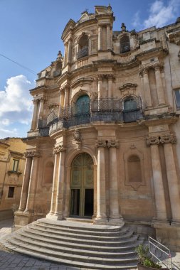 İtalya, Sicilya, Scicli (Ragusa ili), St. John 's Barok Kilisesi cephesi (18. yüzyıl AC)