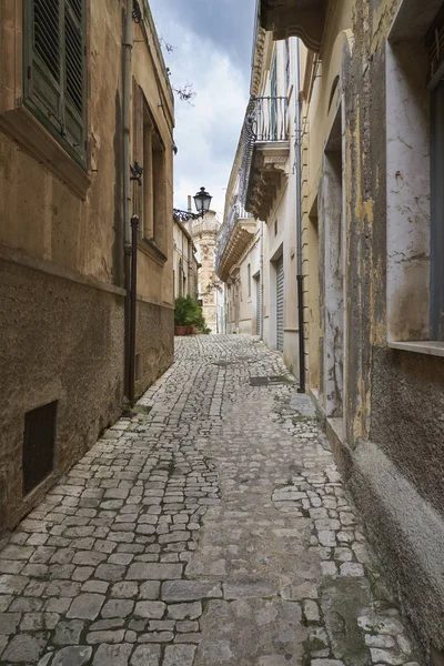 Italia Sicilia Scicli Provincia Ragusa Antiguos Edificios Bariques Con Balcones — Foto de Stock