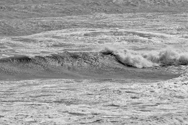 Itália Sicília Canal Mar Mediterrâneo Áspero Inverno — Fotografia de Stock