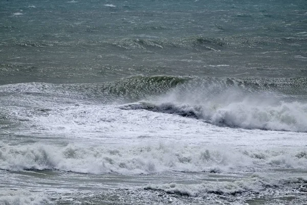 Italia Sicilia Canal Mar Mediterráneo Agitado Invierno — Foto de Stock