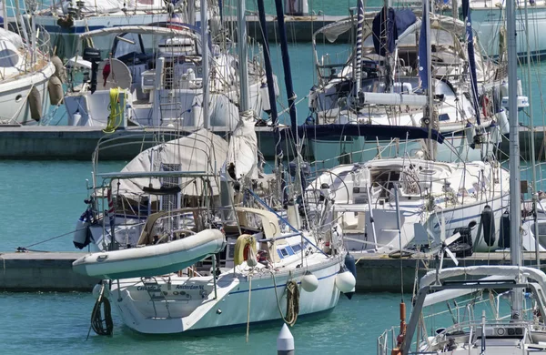 Italia Sicilia Mar Mediterraneo Marina Ragusa Maggio 2019 Yacht Lusso — Foto Stock