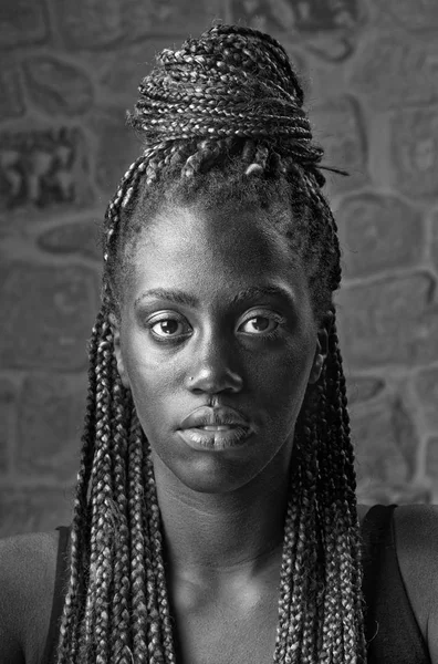 Young black woman studio portrait