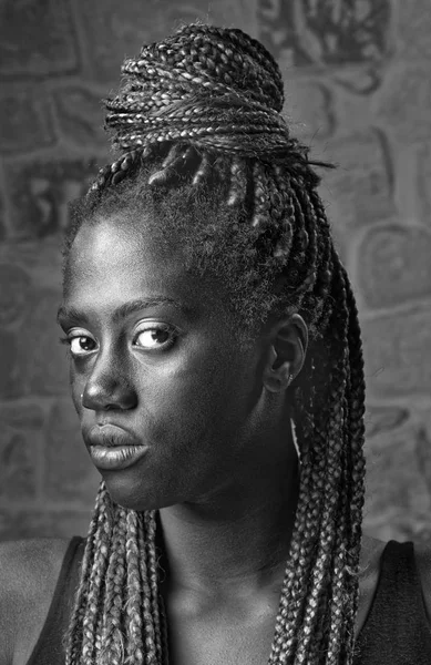 Stock image Young black woman studio portrait