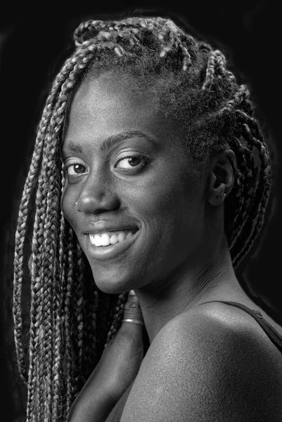 Young black woman studio portrait