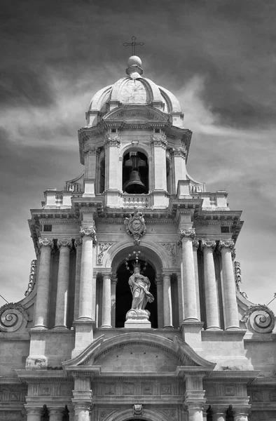 Talya Sicilya Scicli Ragusa Eyaleti Bartolomeo Kilise Barok Cephesi Çan — Stok fotoğraf