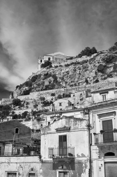 Itália Sicília Scicli Província Ragusa Vista Das Casas Antigas Cidade — Fotografia de Stock