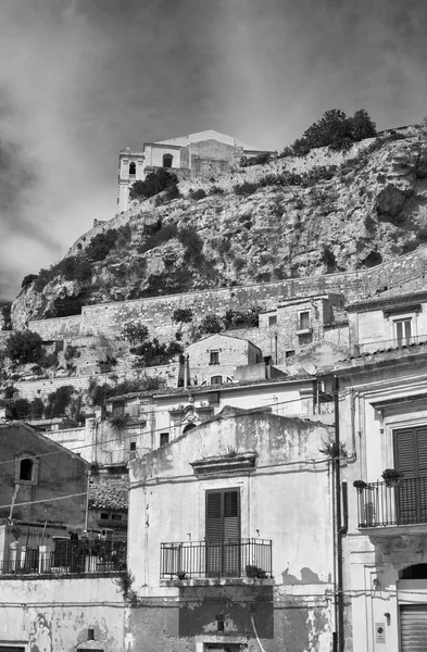 Italy Sicily Scicli Ragusa Province View Town Old Houses Santa — Stock Photo, Image