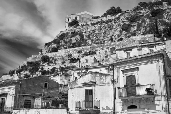 Itália Sicília Scicli Província Ragusa Vista Das Casas Antigas Cidade — Fotografia de Stock