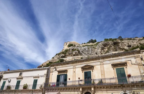 Италия Сицилия Шикли Провинция Рагуза Фасад Здания Стиле Барокко Монастырь — стоковое фото