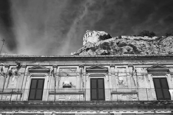 Włochy Sycylia Scicli Prowincja Ragusa Barokowa Fasada Budynku Klasztor Santa — Zdjęcie stockowe