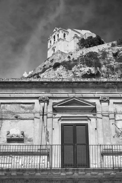 Olaszország Szicília Scicli Ragusa Tartomány Barokk Épület Homlokzata Santa Maria — Stock Fotó