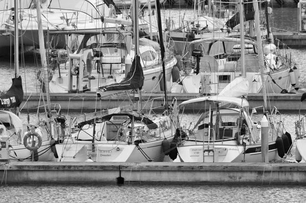 Italien Sicilien Medelhavet Marina Ragusa Maj 2019 Segelbåtar Hamnen Redaktionell — Stockfoto