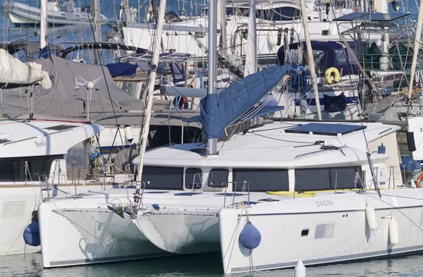 Italien Sizilien Mittelmeer Marina Ragusa Juni 2019 Luxusyachten Hafen Leitartikel — Stockfoto