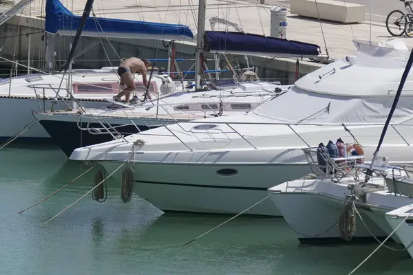 Italien Sizilien Mittelmeer Marina Ragusa Provinz Ragusa Juni 2019 Menschen — Stockfoto