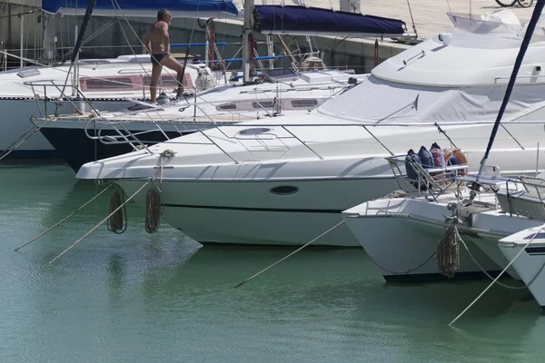 Italien Sizilien Mittelmeer Marina Ragusa Provinz Ragusa Juni 2019 Menschen — Stockfoto