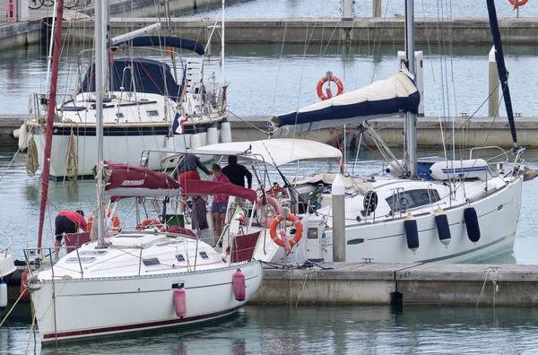 Talya Sicilya Akdeniz Marina Ragusa Ragusa Eyaleti Haziran 2019 Limanda — Stok fotoğraf