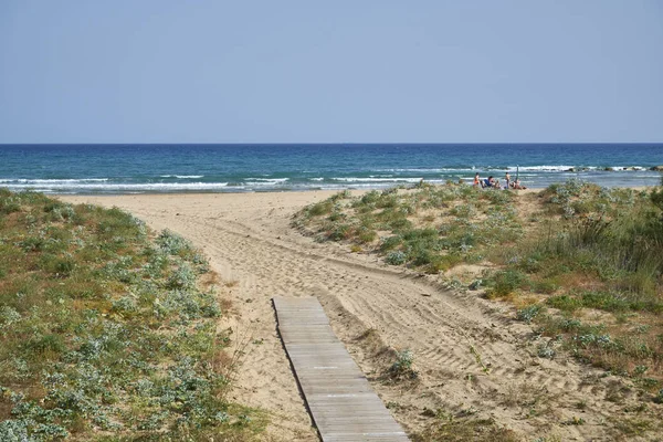 Italien Sicilien Medelhavet Södra Sand Kusten Playa Grande Ragusa Provinsen — Stockfoto