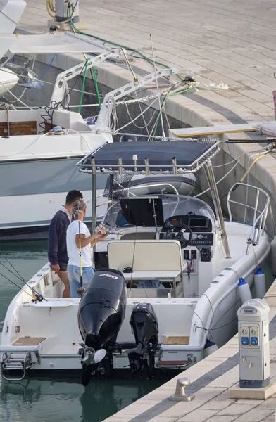 Talya Sicilya Akdeniz Marina Ragusa Ragusa Eyaleti Haziran 2019 Limanda — Stok fotoğraf