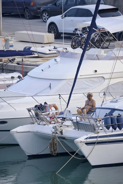 Italien Sizilien Mittelmeer Marina Ragusa Provinz Ragusa Juni 2019 Menschen — Stockfoto