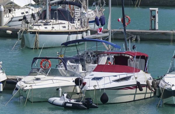 Italien Sizilien Mittelmeer Marina Ragusa Provinz Ragusa Juni 2019 Luxusyachten — Stockfoto