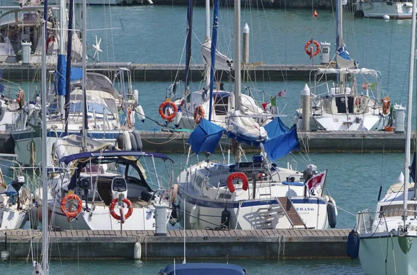 Italie Sicile Méditerranée Marina Ragusa Province Raguse Juillet 2019 Yachts — Photo