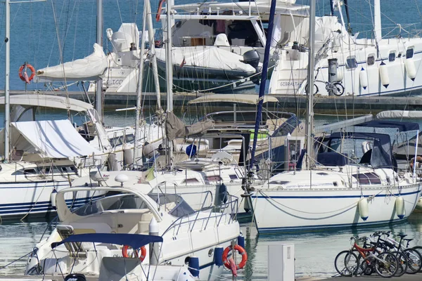 Italien Sizilien Mittelmeer Marina Ragusa Provinz Ragusa Juli 2019 Luxusyachten — Stockfoto