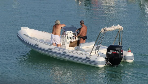 Italien Sizilien Mittelmeer Marina Ragusa Provinz Ragusa Juli 2019 Menschen — Stockfoto