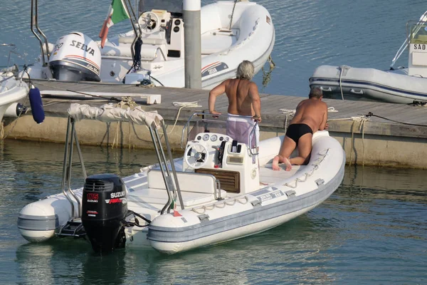 Talya Sicilya Akdeniz Marina Ragusa Ragusa Eyaleti Temmuz 2019 Limanda — Stok fotoğraf