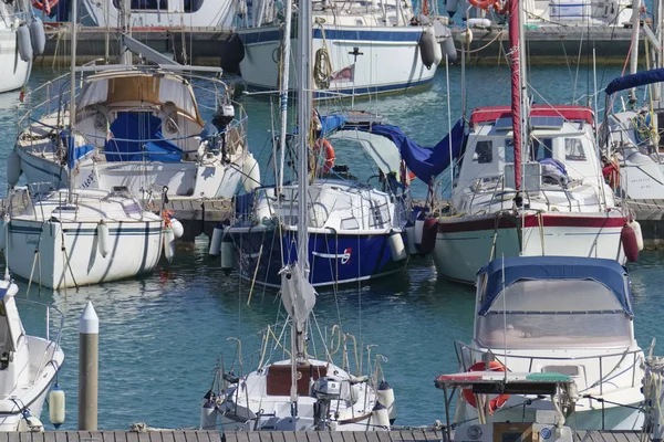 Talya Sicilya Akdeniz Marina Ragusa Ragusa Eyaleti Ağustos 2019 Limanda — Stok fotoğraf