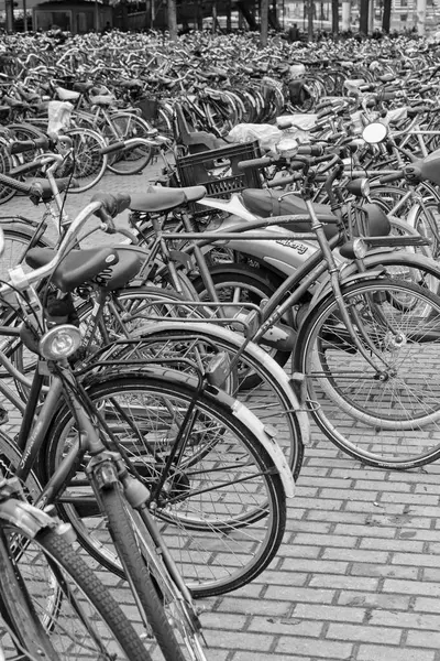 Ολλανδία Άμστερνταμ Οκτωβρίου 2011 Ποδήλατα Πάρκινγκ Κοντά Στον Κεντρικό Σταθμό — Φωτογραφία Αρχείου